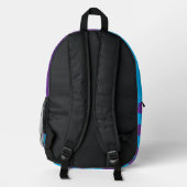 Hand Drawn Back To School Designed Backpack Bedruckter Rucksack (Rückseite)