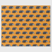 Hand Drawn Badger Illustration Design Geschenkpapier (Flach)