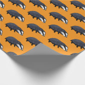Hand Drawn Badger Illustration Design Geschenkpapier (Ecke)