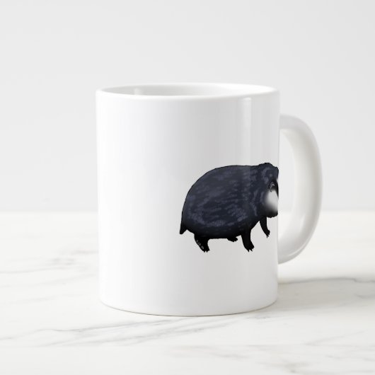 Hand Drawn Badger Illustration Design Jumbo-Tasse (Vorderseite Rechts)