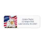 Hand Drawn Bald Eagle und Patriotic amerikanische (Vorne)