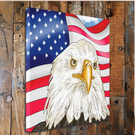 Hand Drawn Bald Eagle und Patriotic amerikanische  Leinwanddruck
