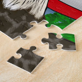 Hand Drawn Bald Eagle und Patriotic amerikanische Puzzle (Seite)