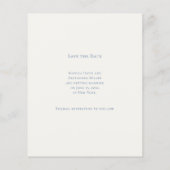 Hand drawn beach blue ivory wedding Save the Date Flyer (Hinten)