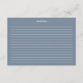 Hand Drawn Beach Doodle Bridal Shower Recipe Card  Begleitkarte (Rückseite)