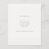 Hand drawn beach ivory taupe wedding Save the Date Flyer (Hinten)