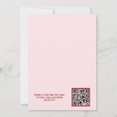 Hand Drawn Berry In Love Bridal Shower QR Code Einladung (Rückseite)