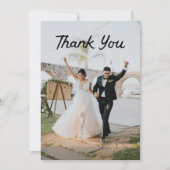 Hand Drawn Best Day Ever Wedding Dankeschön Card Dankeskarte (Vorderseite)