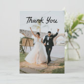 Hand Drawn Best Day Ever Wedding Dankeschön Card Dankeskarte (Stehend Vorderseite)