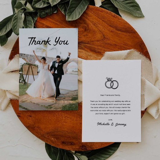 Hand Drawn Best Day Ever Wedding Dankeschön Card Dankeskarte