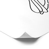 Hand-Drawn Bird Illustration Art Poster (Ecke)