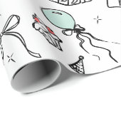 Hand Drawn Birthday Geschenkpapier (Rolleneckpunkt)