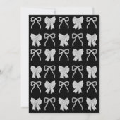 Hand-drawn Black Bow Frame Photo Graduation Party Einladung (Rückseite)