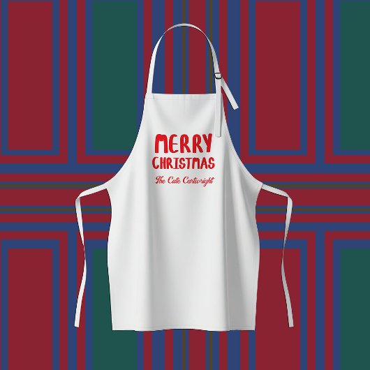 Hand-drawn Block Letters Merry Christmas Greeting Kinderschürze