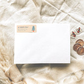 Hand Drawn Blue Christmas Tree Doddle-Adresse