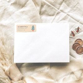 Hand Drawn Blue Christmas Tree Doddle-Adresse