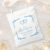 Hand Drawn Blue Heart Brautparty Gefallen Taschen Geschenktütchen (Ausgeschnitten)