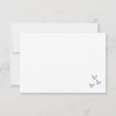 Hand Drawn Blue Whimsical Wedding RSVP Karte (Rückseite)