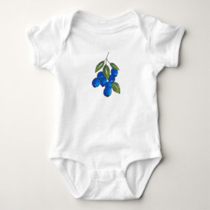 Hand Drawn Blueberries Baby Strampler