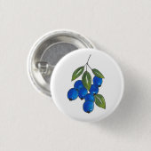 Hand Drawn Blueberries Button (Vorne & Hinten)