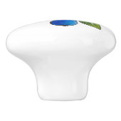 Hand Drawn Blueberries Keramikknauf (Seitenansicht)