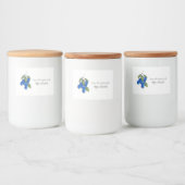 Hand Drawn Blueberries Lebensmitteletikett (Flaschen)