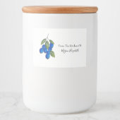 Hand Drawn Blueberries Lebensmitteletikett (Vorderseite)