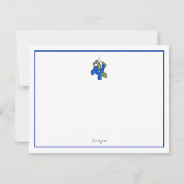 Hand Drawn Blueberries Mitteilungskarte