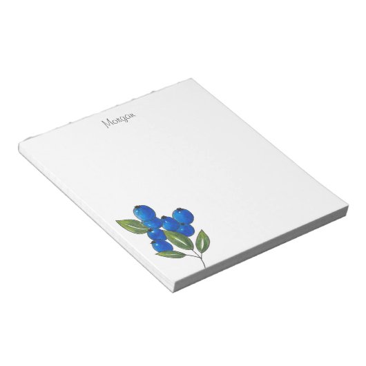 Hand Drawn Blueberries Notizblock (angewinkelt)