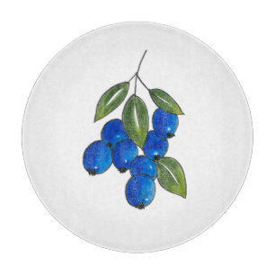 Hand Drawn Blueberries Schneidebrett