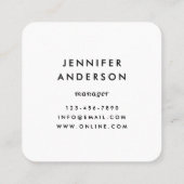 Hand-Drawn Bobby Pins Pink & Black Hair Stylist Quadratische Visitenkarte (Rückseite)