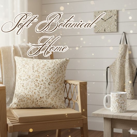 Hand Drawn Boho Leaf Pattern Schürze