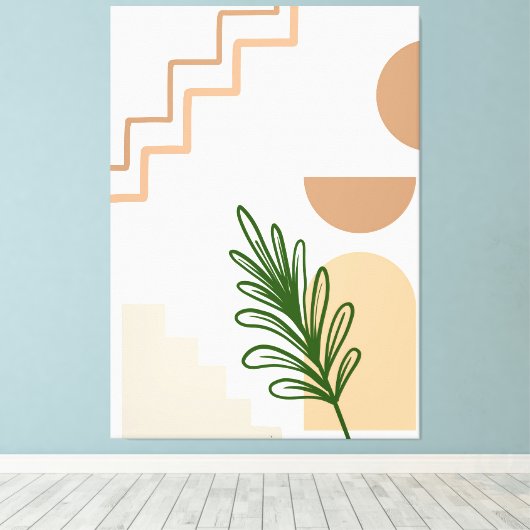Hand Drawn Boho Wall Art #1 Leinwanddruck (Insitu (Holzboden))