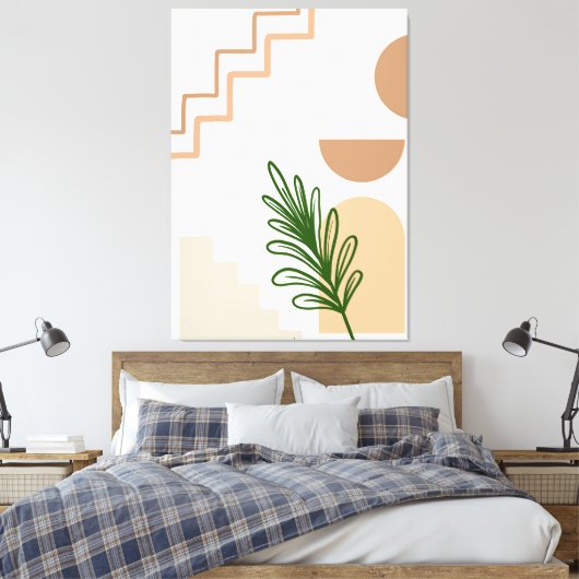 Hand Drawn Boho Wall Art #1 Leinwanddruck (Insitu (Schlafzimmer))