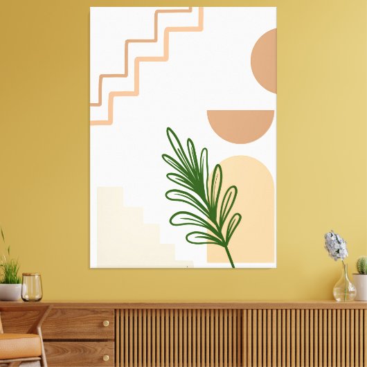 Hand Drawn Boho Wall Art #1 Leinwanddruck (Insitu (Wohnzimmer))