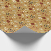 Hand-drawn Boho Wildflower and Berry Print Geschenkpapier (Ecke)