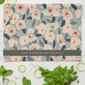 Hand-Drawn Bold Inky Floral Pattern- Sunlit Meadow Geschirrtuch (Gefaltet)