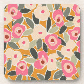 Hand-Drawn Bold Inky Floral Pattern- Sunlit Meadow Getränkeuntersetzer (Vorderseite)