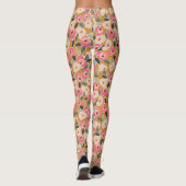 Hand-Drawn Bold Inky Floral Pattern- Sunlit Meadow Leggings (Rückseite)