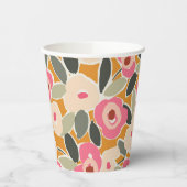 Hand-Drawn Bold Inky Floral Pattern- Sunlit Meadow Pappbecher (Links)