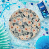 Hand-Drawn Bold Inky Floral Pattern- Sunlit Meadow Pappteller (Party)