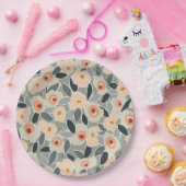 Hand-Drawn Bold Inky Floral Pattern- Sunlit Meadow Pappteller (Party)