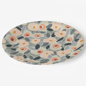 Hand-Drawn Bold Inky Floral Pattern- Sunlit Meadow Pappteller (Schrägansicht)