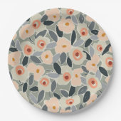 Hand-Drawn Bold Inky Floral Pattern- Sunlit Meadow Pappteller (Vorderseite)