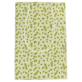 Hand-Drawn Botanical Nature Seamless Pattern  Mittlere Geschenktüte