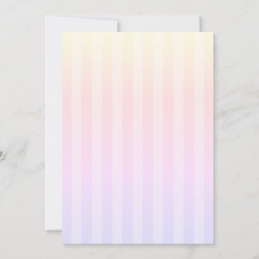 Hand Drawn Bow Elegant Frame Ombre Einladung (Rückseite)