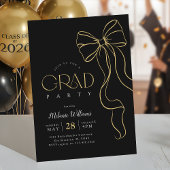 Hand Drawn Bow Graduation Invitation Einladung