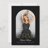 Hand Drawn Bow Graduation Invitation Einladung (Rückseite)