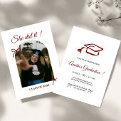  Hand drawn Bow graduation party invitation Einladung