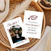  Hand drawn Bow graduation party invitation Einladung